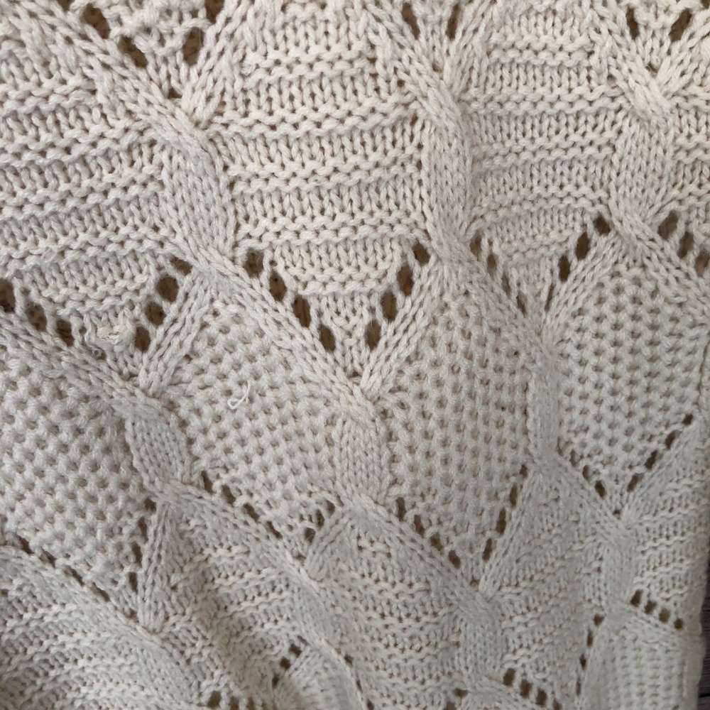 J.J. Basics Ivory Knit Sweater Size S - Picture 4 of 6